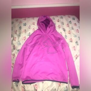 A purple thick soft under armor hoodie